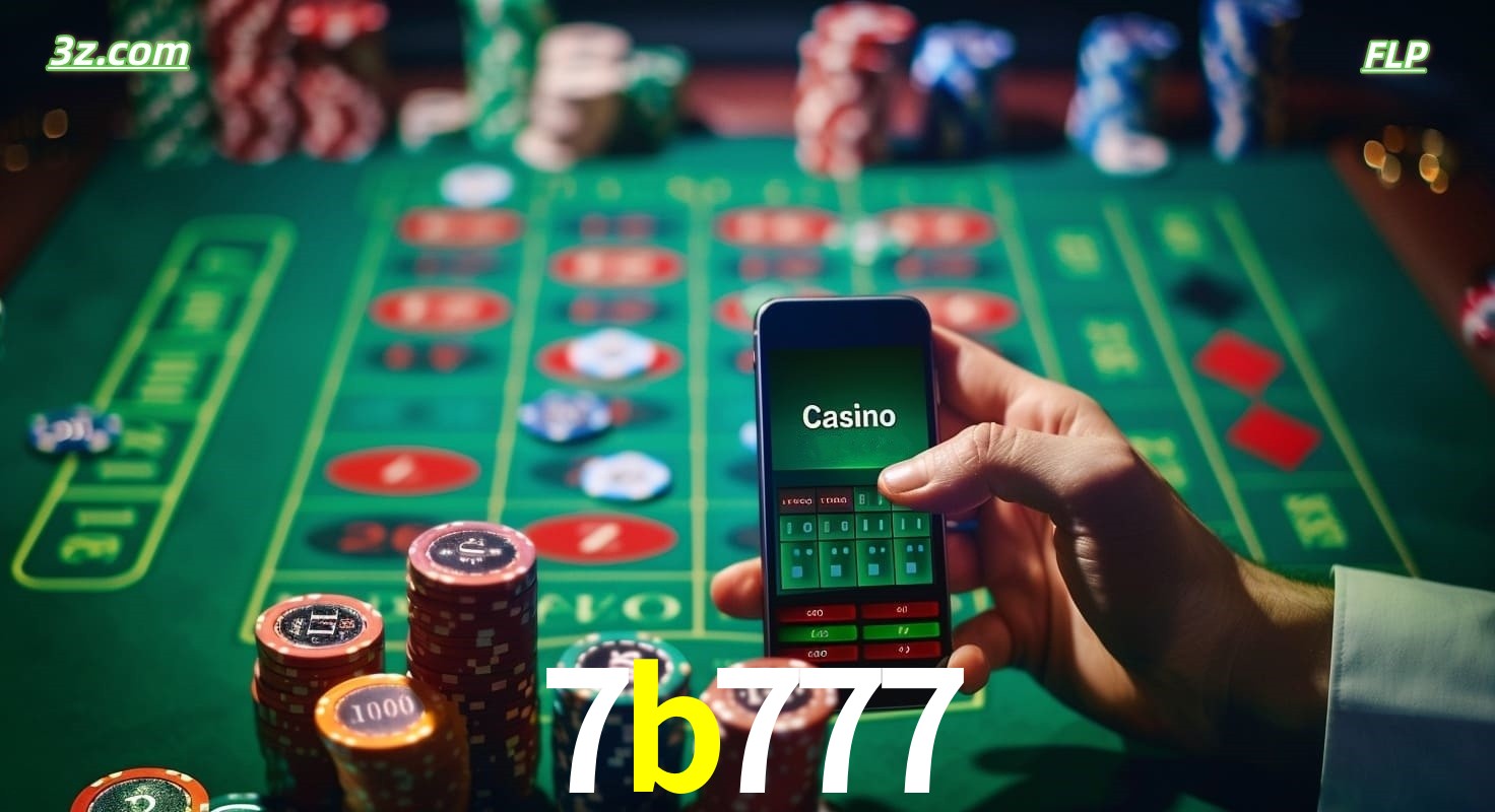 Cassino online móvel 7b777 com apostas em roleta e fichas de pôquer