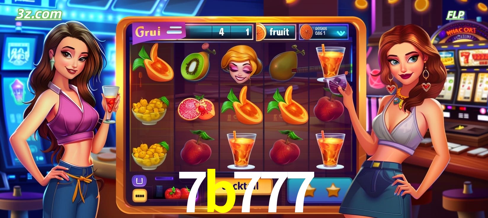 7b777 cassino online com caça-níqueis de frutas e coquetéis coloridos